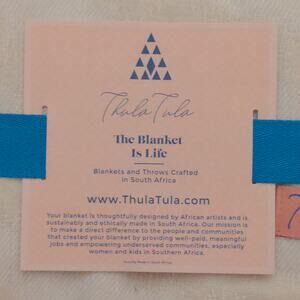 Thula Tula Ivory African Zebra Blanket - NWT